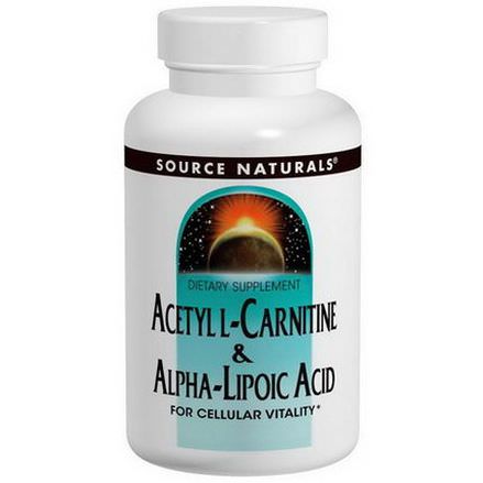 Source Naturals, Acetyl L-Carnitine&Alpha Lipoic Acid, 650mg, 60 Tablets