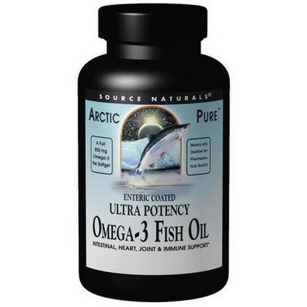 Source Naturals, Arctic Pure, Ultra Potency, Omega-3 Fish Oil, 850mg, 120 Softgels