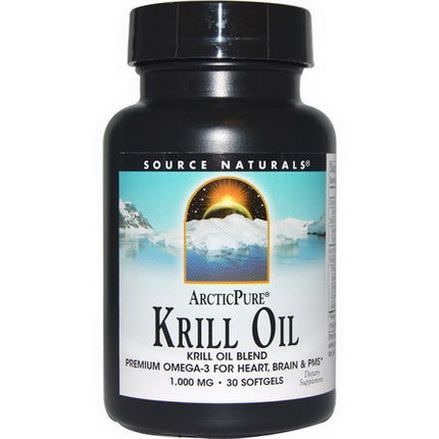 Source Naturals, ArcticPure, Krill Oil, 1,000mg, 30 Softgels
