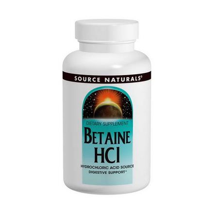Source Naturals, Betaine HCL, 650mg, 180 Tablets