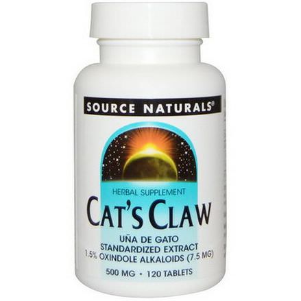 Source Naturals, Cat's Claw, 500mg, 120 Tablets
