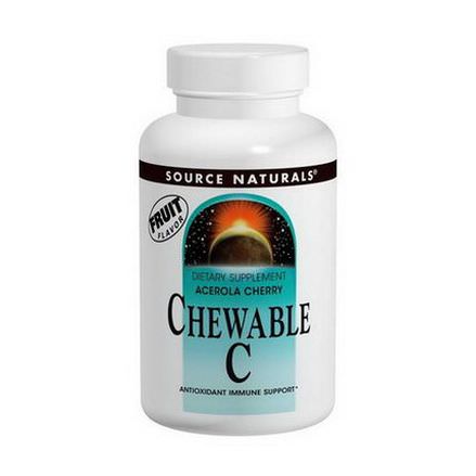 Source Naturals, Chewable C, Acerola Cherry, 500mg, 250 Tablets