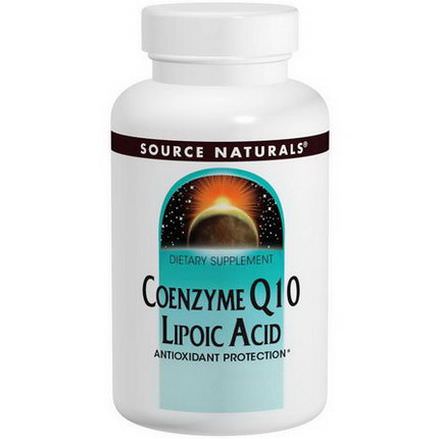 Source Naturals, Coenzyme Q10, Lipoic Acid, 30mg / 30mg, 60 Capsules
