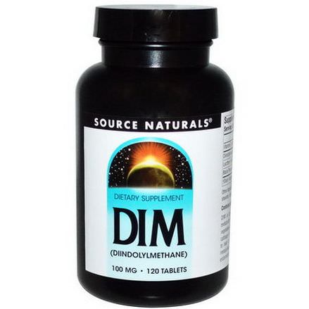 Source Naturals, DIM Diindolylmethane, 100mg, 120 Tablets