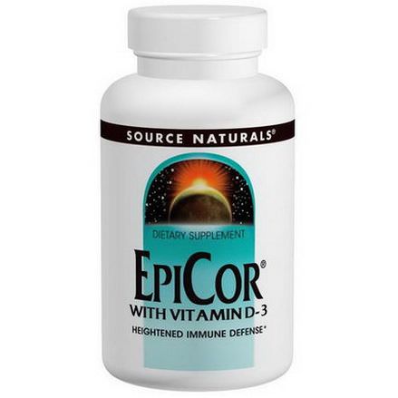 Source Naturals, EpiCor with Vitamin D-3, 500mg, 120 Capsules