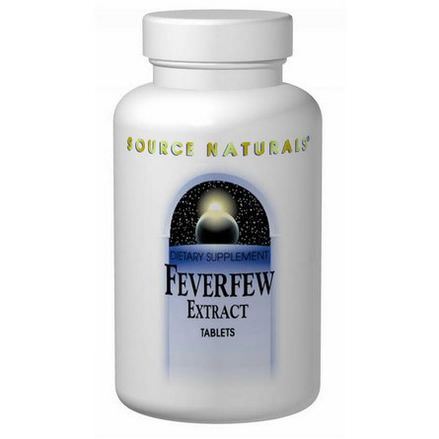 Source Naturals, Feverfew Extract, 100 Tablets