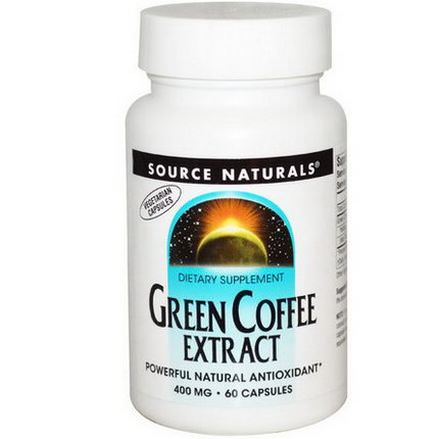 Source Naturals, Green Coffee Extract, 400mg, 60 Capsules