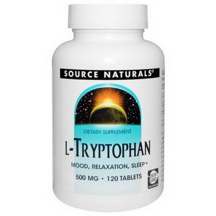 Source Naturals, L-Tryptophan, 500mg, 120 Tablets