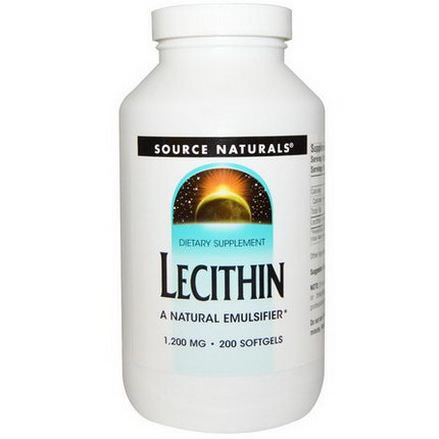 Source Naturals, Lecithin, 1,200mg, 200 Softgels