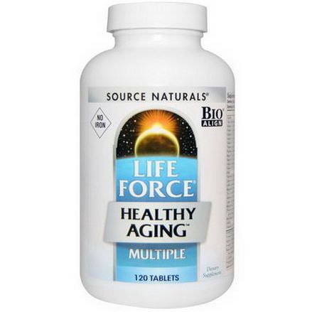 Source Naturals, Life Force Healthy Aging, Multiple, No Iron, 120 Tablets