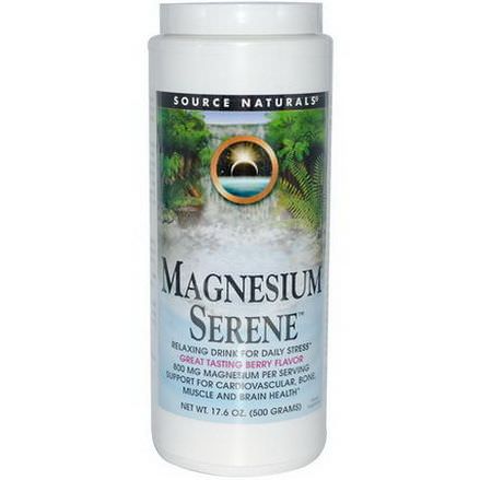 Source Naturals, Magnesium Serene, Berry Flavor 500g