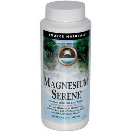 Source Naturals, Magnesium Serene, Berry Flavor 141.7g