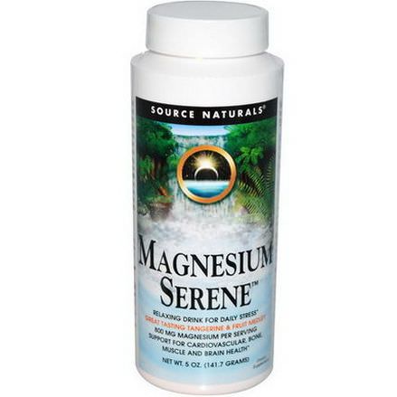 Source Naturals, Magnesium Serene, Tangerine&Fruit Medley Flavor 141.7g