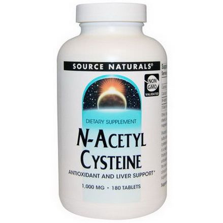 Source Naturals, N-Acetyl Cysteine, 1,000mg, 180 Tablets