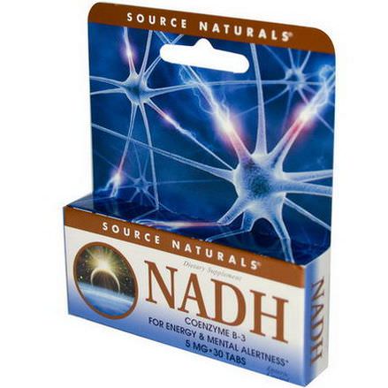 Source Naturals, NADH, CoEnzyme B-3, 5mg, 30 Tablets