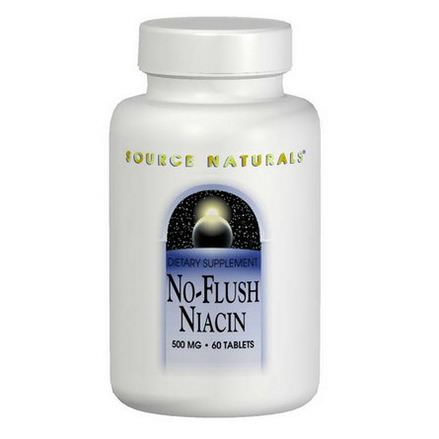Source Naturals, No-Flush Niacin, 500mg, 60 Tablets