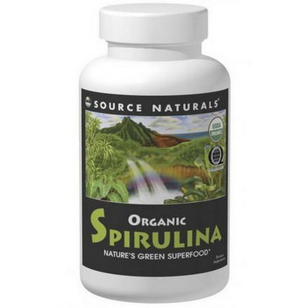 Source Naturals, Organic Spirulina, 500mg, 200 Tablets