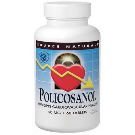 Source Naturals, Policosanol, 20mg, 60 Tablets