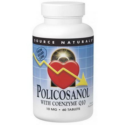 Source Naturals, Policosanol with Coenzyme Q10, 10mg, 60 Tablets