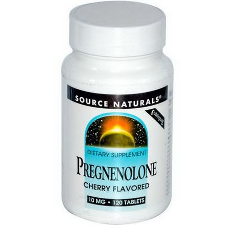 Source Naturals, Pregnenolone Cherry Flavored, 10mg, 120 Tablets