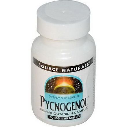 Source Naturals, Pycnogenol, 100mg, 60 Tablets