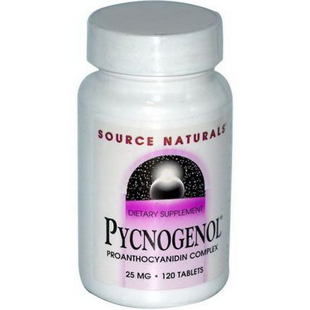Source Naturals, Pycnogenol, 25mg, 120 Tablets