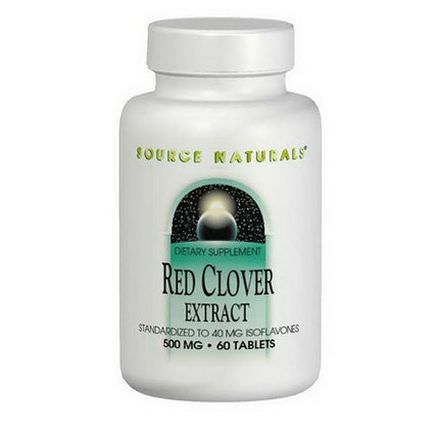 Source Naturals, Red Clover Extract, 500mg, 60 Tablets