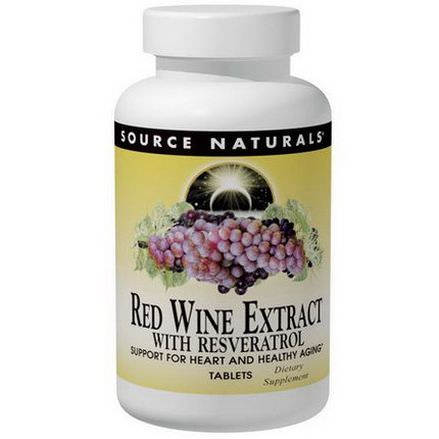 Source Naturals, Red Wine Extract, With Resveratrol, 60 Tablets