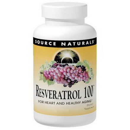 Source Naturals, Resveratrol 100, 100mg, 120 Tablets
