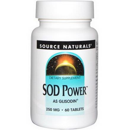 Source Naturals, SOD Power, 250mg, 60 Tablets