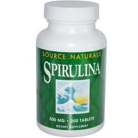 Source Naturals, Spirulina, 500mg, 200 Tablets
