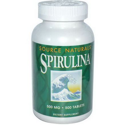 Source Naturals, Spirulina, 500mg, 500 Tablets