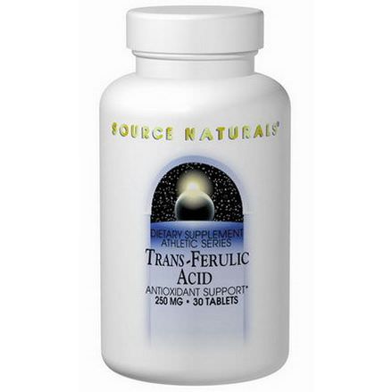 Source Naturals, Trans-Ferulic Acid, 250mg, 30 Tablets