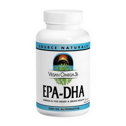 Source Naturals, Vegan Omega-3S, EPA-DHA, 300mg, 60 Vegan Softgels