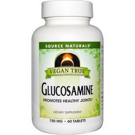 Source Naturals, Vegan True, Glucosamine, 750mg, 60 Tablets
