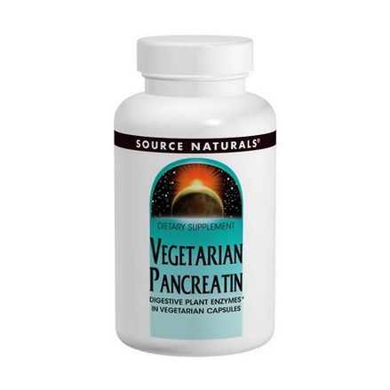 Source Naturals, Vegetarian Pancreatin, 475mg, 120 Capsules