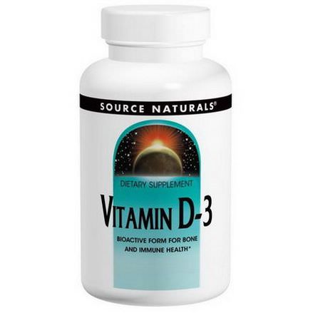 Source Naturals, Vitamin D-3, 2000 IU, 200 Capsules