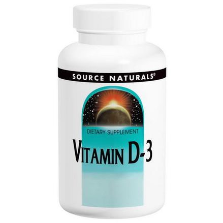Source Naturals, Vitamin D-3, 400 IU, 200 Tablets