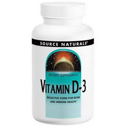Source Naturals, Vitamin D-3, 5,000 IU, 120 Capsules