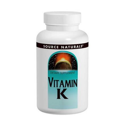 Source Naturals, Vitamin K, 500mcg, 200 Tablets