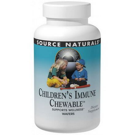 Source Naturals, Wellness Children's Immune Chewable, Berry Flavor, 120 Wafers