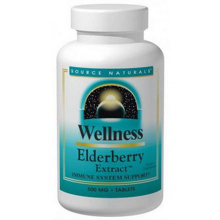 Source Naturals, Wellness, Elderberry Extract, 500mg, 60 Tablets