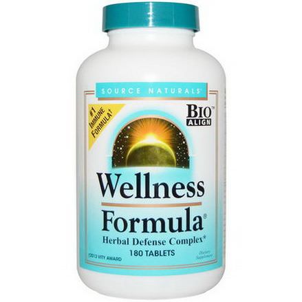 Source Naturals, Wellness Formula, With Andrographis and Propolis Extract, 180 Tablets