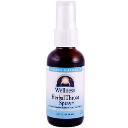 Source Naturals, Wellness, Herbal Throat Spray 59.14ml