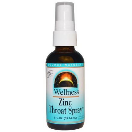 Source Naturals, Wellness Zinc Throat Spray, Berry Flavor 59.14ml