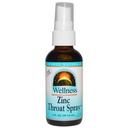 Source Naturals, Wellness Zinc Throat Spray, Lemon Flavor 59.14ml