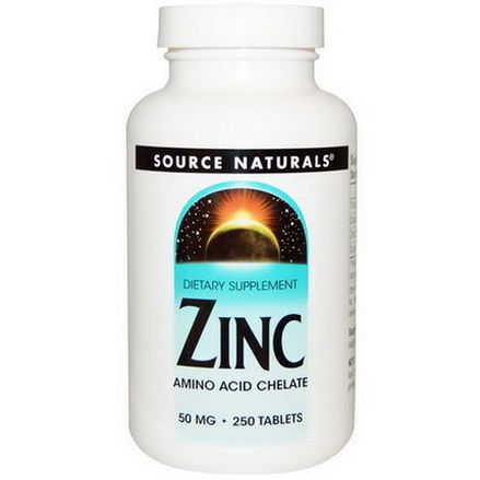Source Naturals, Zinc, 50mg, 250 Tablets