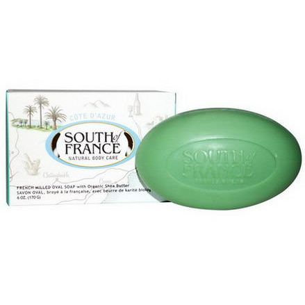 South of France, Cote D'Azur, French Milled Bar Oval Soap with Organic Shea Butter 170g