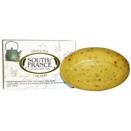 South of France, Green Tea, French Milled Bar Oval Soap with Organic Shea Butter 170g