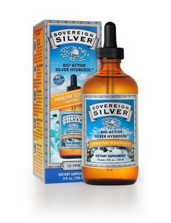 Sovereign Silver, Colloidal Bio-Active Silver Hydrosol Dropper-Top, 10 PPM 236ml